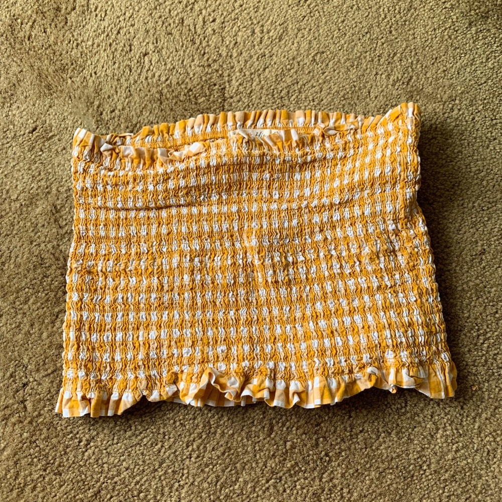 Gingham tube top🌼